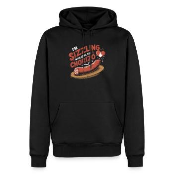Chorizo Cuisine mexicaine Cuisine mexicaine Foodie Saucisse - Sweat à capuche Premium bio Homme - noir - Devant - Nico (187cm)