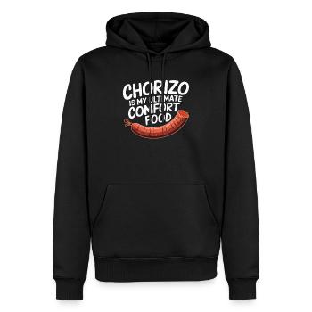 Chorizo Cuisine mexicaine Cuisine mexicaine Foodie Saucisse - Sweat à capuche Premium bio Homme - noir - Devant - Nico (187cm)
