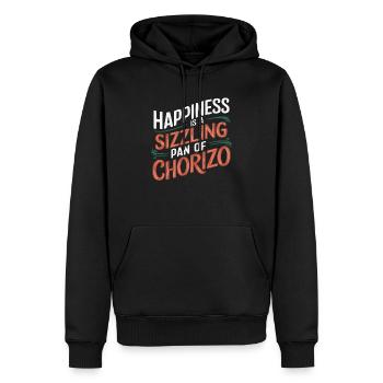 Chorizo Cuisine mexicaine Cuisine mexicaine Foodie Saucisse - Sweat à capuche Premium bio Homme - noir - Devant - Nico (187cm)
