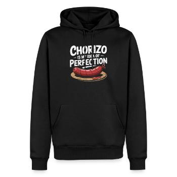 Chorizo Cuisine mexicaine Cuisine mexicaine Foodie Saucisse - Sweat à capuche Premium bio Homme - noir - Devant - Nico (187cm)