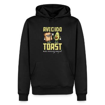 Avocado Toast Liebhaber Vegetarisches Essen Guacamole - Männer Premium Bio Hoodie - Schwarz - Vorne - Nico (187cm)