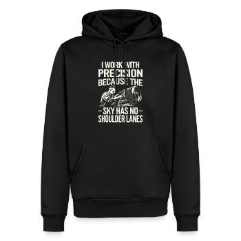 Flugzeugtechniker Avionik Wartung Flughafen - Männer Premium Bio Hoodie - Schwarz - Vorne - Nico (187cm)