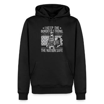 Zoll- und Grenzschutzbeauftragter Flughafen Jobs - Männer Premium Bio Hoodie - Schwarz - Vorne - Nico (187cm)