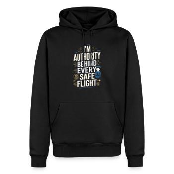 Flughafenpolizist Karriere in der Luftfahrt Job - Männer Premium Bio Hoodie - Schwarz - Vorne - Nico (187cm)