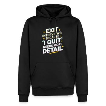 HR Manager Human Resource Employee Exit Interview - Men’s Premium Organic Hoodie - black - Front - Nico (187cm)