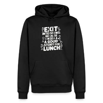HR Manager Human Resource Employee Exit Interview - Men’s Premium Organic Hoodie - black - Front - Nico (187cm)