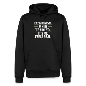 HR Manager Human Resource Employee Exit Interview - Men’s Premium Organic Hoodie - black - Front - Nico (187cm)