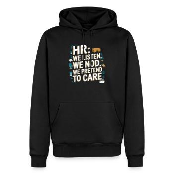 Gestionnaire des ressources humaines Ressources humaines Employé Milieu de travail Drame - Sweat à capuche Premium bio Homme - noir - Devant - Nico (187cm)