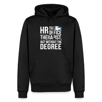 Gestionnaire des ressources humaines Ressources humaines Employé Milieu de travail Drame - Sweat à capuche Premium bio Homme - noir - Devant - Nico (187cm)