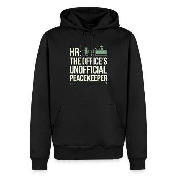 Gestionnaire des ressources humaines Ressources humaines Employé Milieu de travail Drame - Sweat à capuche Premium bio Homme - noir - Devant - Nico (187cm)