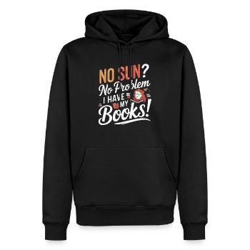 Redhead Bookworm Ginger Hair Reading Books - Men’s Premium Organic Hoodie - black - Front - Nico (187cm)