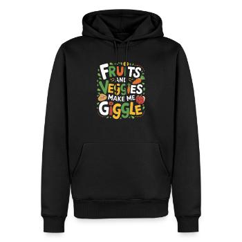Gesunde Essgewohnheiten für Kinder Essen Sie grün - Männer Premium Bio Hoodie - Schwarz - Vorne - Nico (187cm)