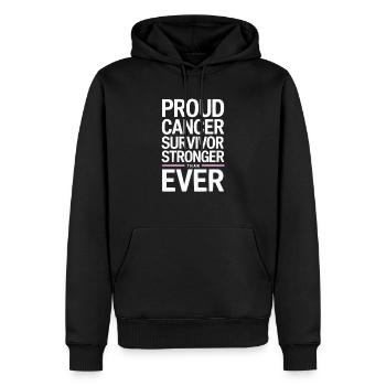 Cancer Survivor Chemotherapy Chemo Beat Cancer - Men’s Premium Organic Hoodie - black - Front - Nico (187cm)