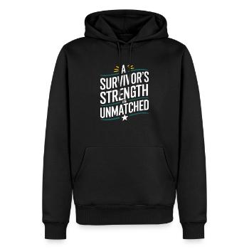 Krebsüberlebende Chemotherapie Chemotherapie besiegt Krebs - Männer Premium Bio Hoodie - Schwarz - Vorne - Nico (187cm)