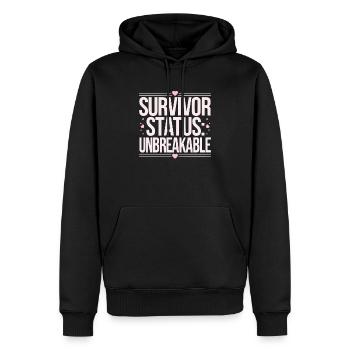 Krebsüberlebende Chemotherapie Chemotherapie besiegt Krebs - Männer Premium Bio Hoodie - Schwarz - Vorne - Nico (187cm)