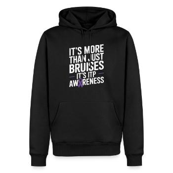 ITP Awareness Immune Thrombocytopenia Platelets - Men’s Premium Organic Hoodie - black - Front - Nico (187cm)