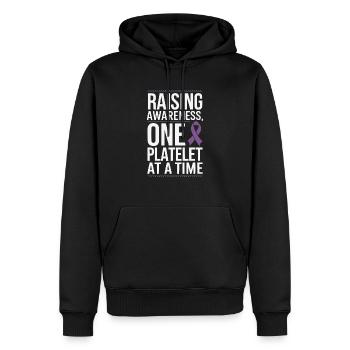 ITP Awareness Immune Thrombocytopenia Platelets - Men’s Premium Organic Hoodie - black - Front - Nico (187cm)
