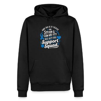 Histiozytose Bewusstsein Blutkrankheit Blaues Band - Männer Premium Bio Hoodie - Schwarz - Vorne - Nico (187cm)
