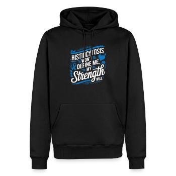 Histiozytose Bewusstsein Blutkrankheit Blaues Band - Männer Premium Bio Hoodie - Schwarz - Vorne - Nico (187cm)