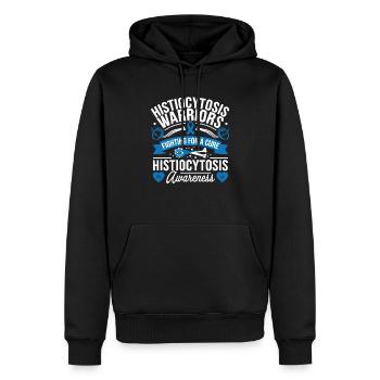 Histiozytose Bewusstsein Blutkrankheit Blaues Band - Männer Premium Bio Hoodie - Schwarz - Vorne - Nico (187cm)