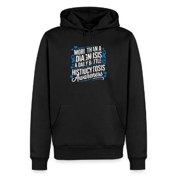Histiozytose Bewusstsein Blutkrankheit Blaues Band - Männer Premium Bio Hoodie - Schwarz - Vorne - Nico (187cm)