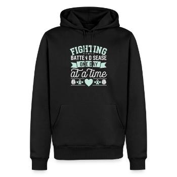 Batten Disease Awareness Disease Disorder - Sweat à capuche Premium bio Homme - noir - Devant - Nico (187cm)