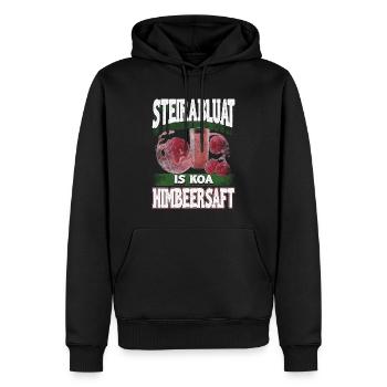 Steirablut – Strong like the real Styrian spirit - Men’s Premium Organic Hoodie - black - Front - Nico (187cm)