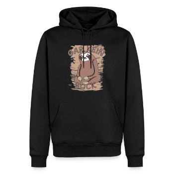 Gar Kein Bock Meme | Spaß Spruch Fun - Männer Premium Bio Hoodie - Schwarz - Vorne - Nico (187cm)