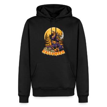 Halloween Pumpkin Horror - Men’s Premium Organic Hoodie - black - Front - Nico (187cm)