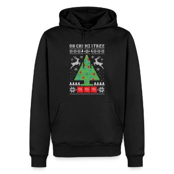 Chemistree Laid Noël - Sweat à capuche Premium bio Homme - noir - Devant - Nico (187cm)