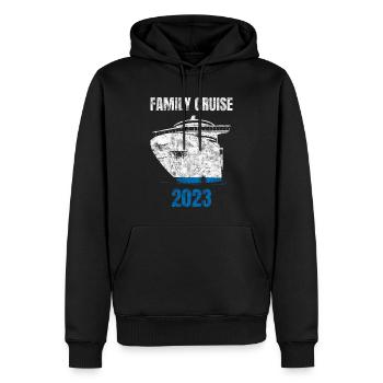 Family Cruise 2023 Urlaub Familien Kreuzfahrt - Männer Premium Bio Hoodie - Schwarz - Vorne - Nico (187cm)