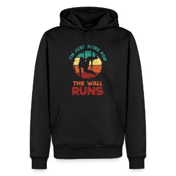 Parkour - Männer Premium Bio Hoodie - Schwarz - Vorne - Nico (187cm)