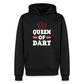 Queen Darts - Men’s Premium Organic Hoodie - black - Front - Nico (187cm)