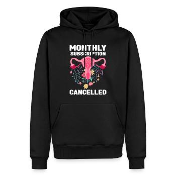 Hysterektomie | Gebärmutter Entfernung Geschenk - Männer Premium Bio Hoodie - Schwarz - Vorne - Nico (187cm)