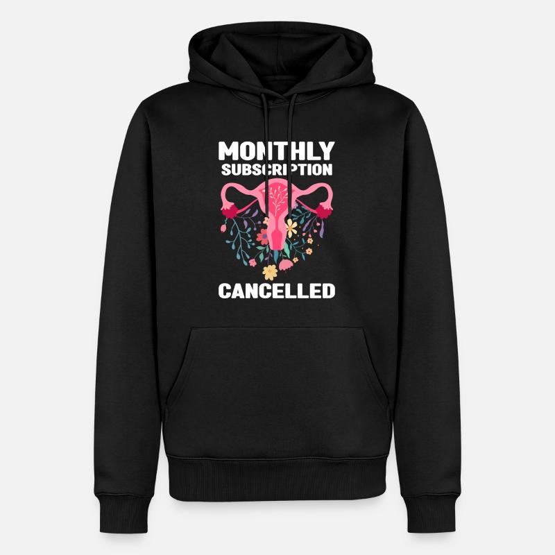 Hysterektomie | Gebärmutter Entfernung Geschenk - Männer Premium Bio Hoodie - Schwarz