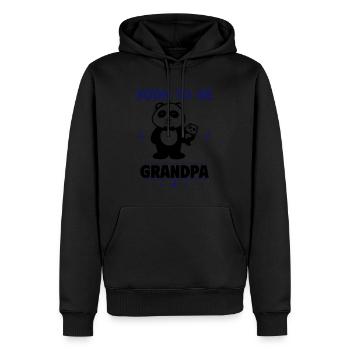 Bald Opa – Lustiges Panda-Motiv für werdende Opa - Männer Premium Bio Hoodie - Schwarz - Vorne - Nico (187cm)