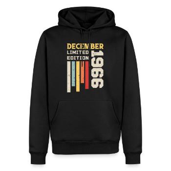 December 1966 - December 1966 Anniversary Gift - Men’s Premium Organic Hoodie - black - Front - Nico (187cm)