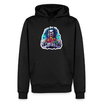 Eating Flowers - Männer Premium Bio Hoodie - Schwarz - Vorne - Nico (187cm)