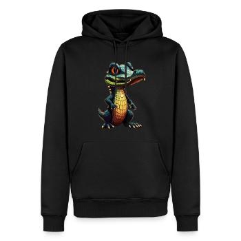 Baby Krokodil Alligator Kroko - Männer Premium Bio Hoodie - Schwarz - Vorne - Nico (187cm)