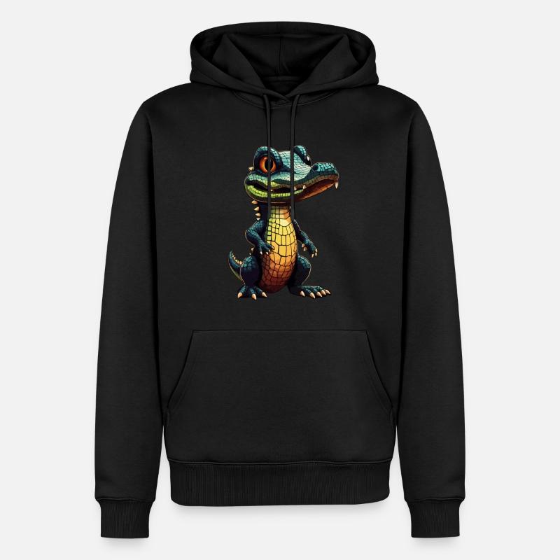 Bébé crocodile Alligator crocodile - Sweat à capuche Premium bio Homme - noir