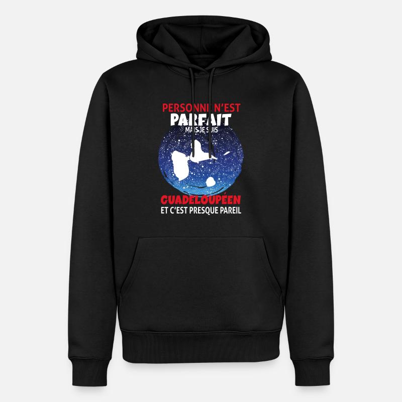 Le Guadeloupéen Parfait Existe - Sweat à capuche Premium bio Homme - noir