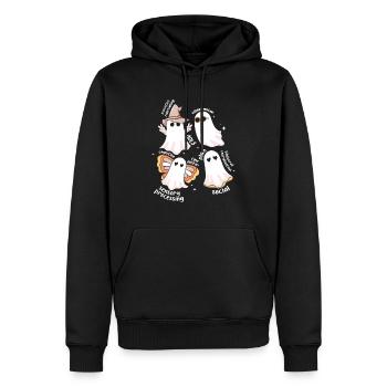 Skull Horror Halloween Cadeau - Sweat à capuche Premium bio Homme - noir - Devant - Nico (187cm)