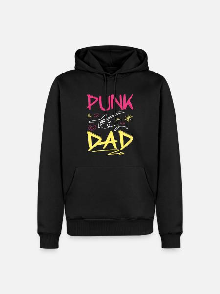 Dad Punk Rock - Men’s Premium Organic Hoodie - black