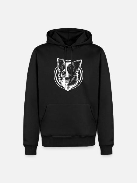 Border Collie Hund - Männer Premium Bio Hoodie - Schwarz
