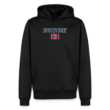 Norwegen - Männer Premium Bio Hoodie - Schwarz - Vorne - Nico (187cm)