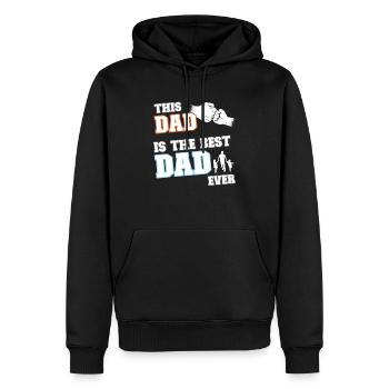 This Dad is the best Dad ever - Father's Day Gift - Men’s Premium Organic Hoodie - black - Front - Nico (187cm)
