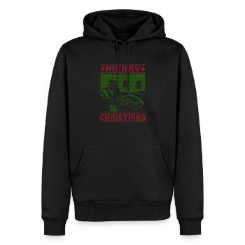 Merry Christmas Santa Pissing Ho Ho Ho - Men’s Premium Organic Hoodie - black - Front - Nico (187cm)