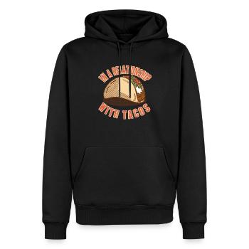 In a relationship with tacos - Taco Mexico - Männer Premium Bio Hoodie - Schwarz - Vorne - Nico (187cm)