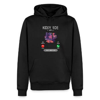 Kiddy ride is calling - Rocking car - Men’s Premium Organic Hoodie - black - Front - Nico (187cm)