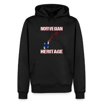 Norwegian Heritage - Norwegen Norwegisch Norsk - Männer Premium Bio Hoodie - Schwarz - Vorne - Nico (187cm)